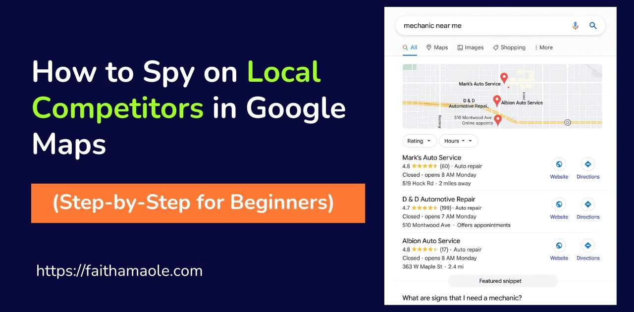 Spy on Local Competitors in Google Maps